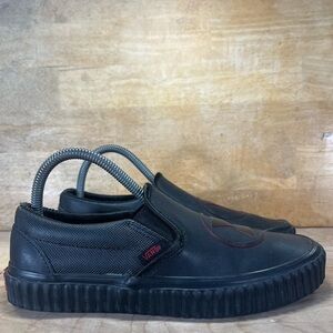 Vans Marvel Black Widow Womens Size 8 Slip On Shoes Sneakers Black Red